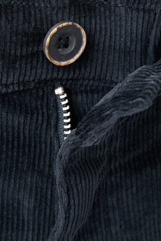 Pantalon droit velours côtelé - Bleu marine