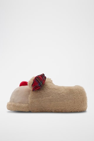 Pantoufles renne - Marron