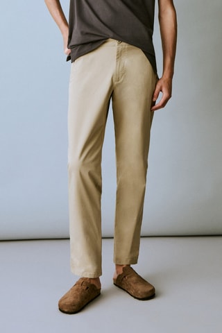 Pantalon chino coton - Beige