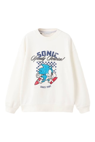Sweat imprimé Sonic - Blanc
