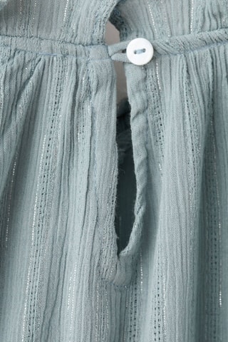 Blouse Lurex volants - Bleu