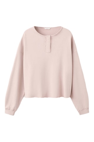 Sweat avec ourlet sans couture - Rose