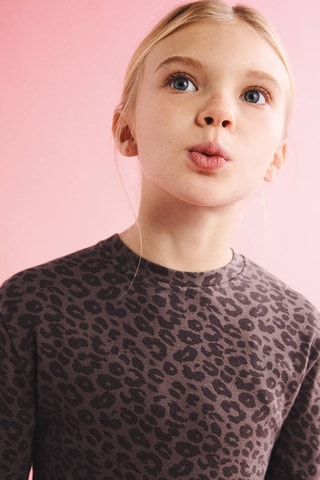 T-shirt imprimé animal - Marron