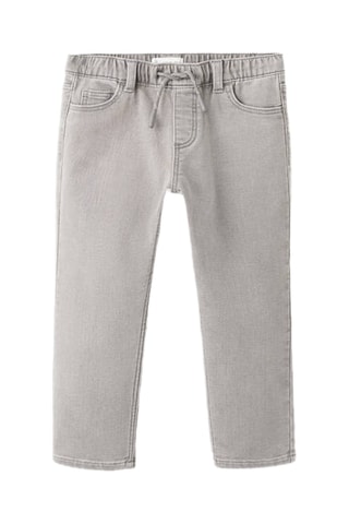 Jean slim-fit avec cordon - Gris
