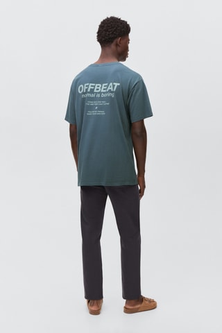T-shirt coton imprimé - Bleu