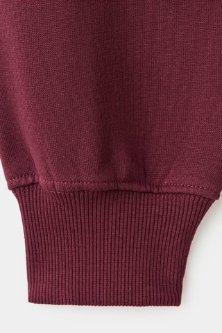 Sweat-shirt brodé capuche - Rouge