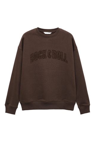 Sweat-shirt imprimé animal - Marron