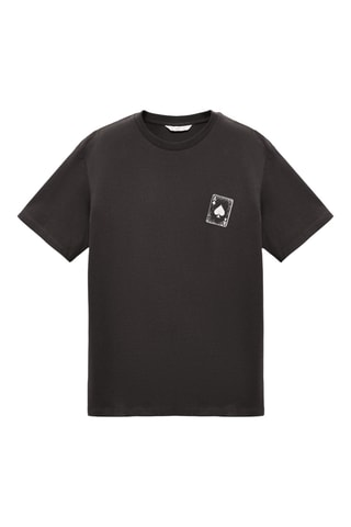 T-shirt en coton imprimé - Gris