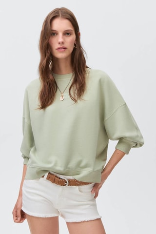 Sweat-shirt coton imprimé - Vert