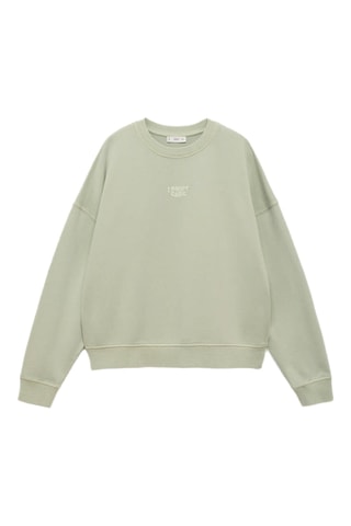 Sweat-shirt coton imprimé - Vert