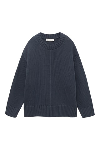 Pull-over maille manches longues - Bleu marine