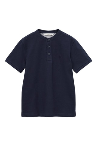 Polo col mao - Bleu