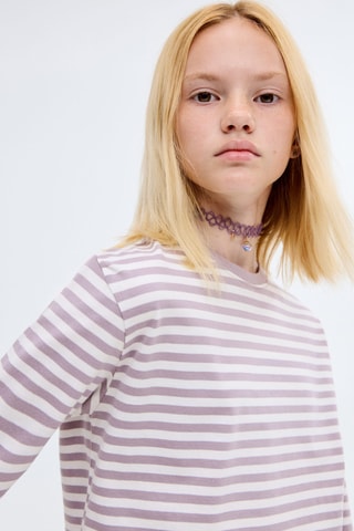T-shirt essentiel rayé - Marron clair