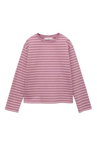 T-shirt essentiel rayé - Rose