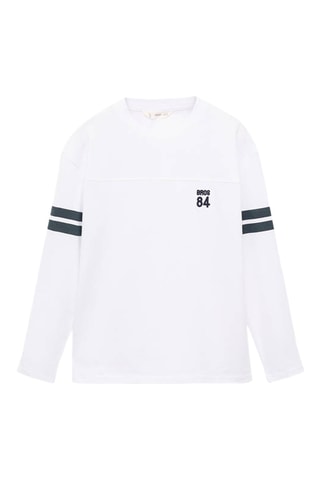 T-shirt brodé imprimé - Blanc