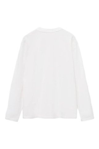 T-shirt coton boutons - Blanc
