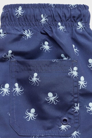 Maillot de bain imprimé poulpes - Bleu marine