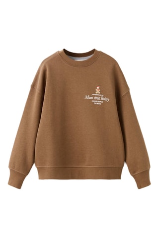 Sweat-shirt coton imprimé - Jaune