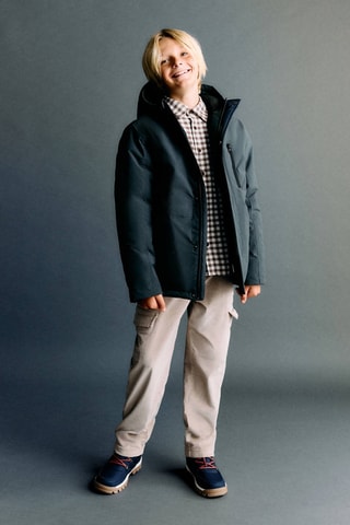 Anorak matelassé à poches - Bleu