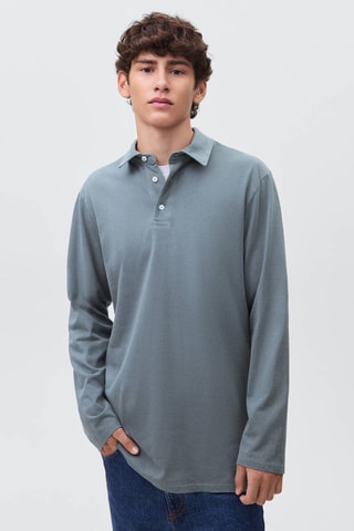 Polo basique coton - Bleu