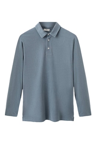 Polo basique coton - Bleu