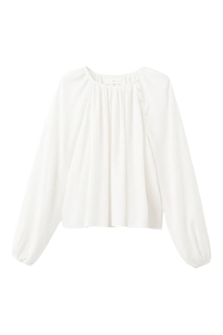 Blouse détails Lurex - Blanc