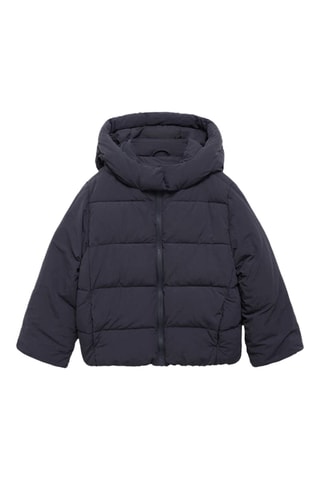 Anorak matelassé à capuche - Bleu marine