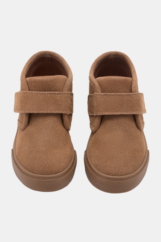 Chaussures cuir Velcro - Marron