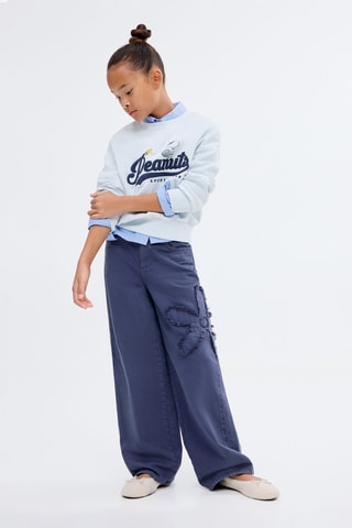 Sweat Snoopy brodé - Bleu