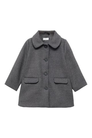 Manteau coupe midi drap de laine - Gris
