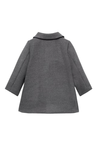 Manteau coupe midi drap de laine - Gris