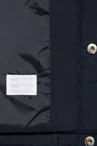 Anorak matelassé col chemise - Bleu marine