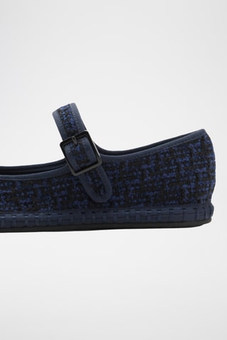 Ballerines en tweed - Noir