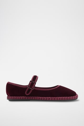 Ballerines velours - Bordeaux