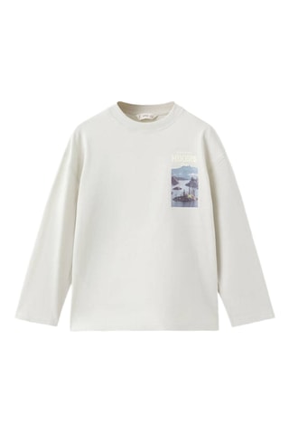 T-shirt coton imprimé - Gris