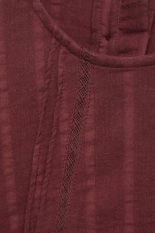 Blouse détail volants - Rouge