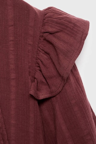Blouse détail volants - Rouge