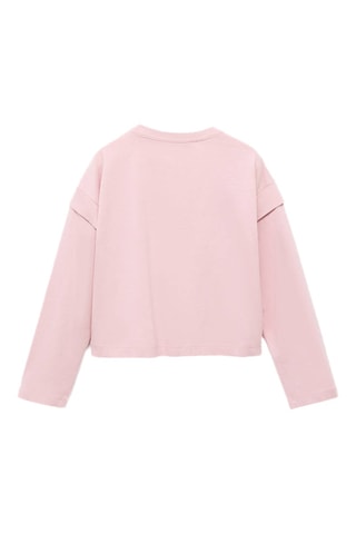 T-shirt détail manches - Rose