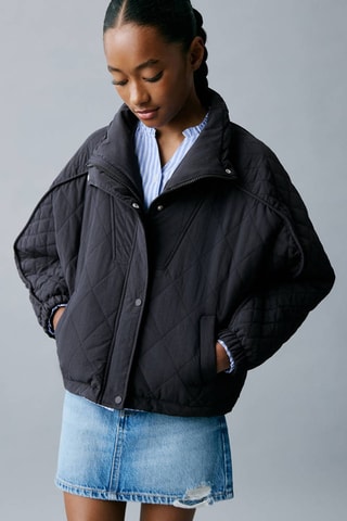Anorak matelassé oversize - Bleu marine