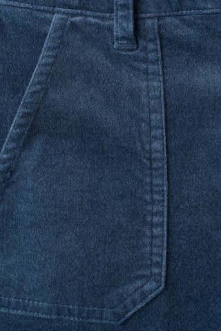 Pantalon flare effet velours - Bleu