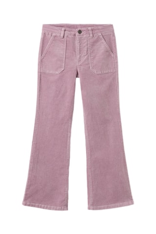 Pantalon flare effet velours - Rose
