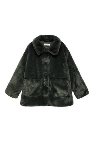 Manteau fausse fourrure - Vert