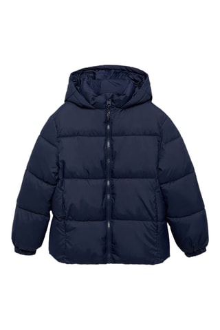 Anorak matelassé à capuche - Bleu marine