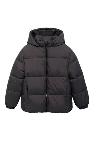 Anorak matelassé à capuche - Gris
