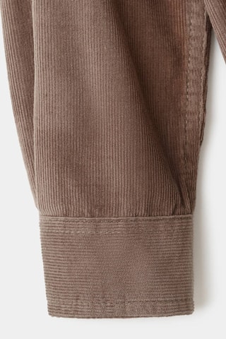 Chemise velours côtelé regular fit - Marron