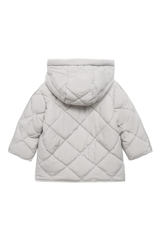 Anorak matelassé à capuche - Gris clair