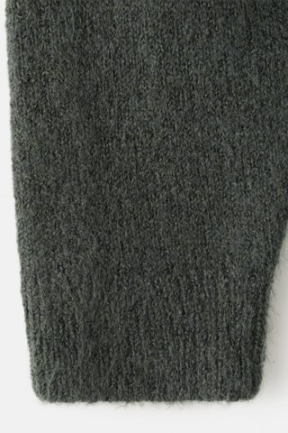 Pull brodé animal - Vert foncé