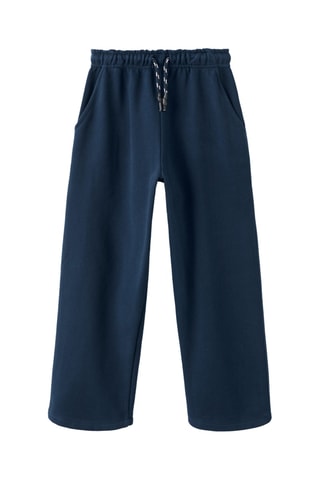 Jogging coton taille élastique - Bleu marine