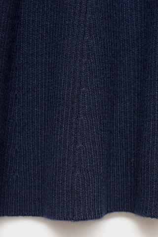 Jupe maille côtelée - Bleu marine