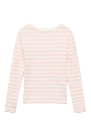 T-shirt essentiel rayé - Rose